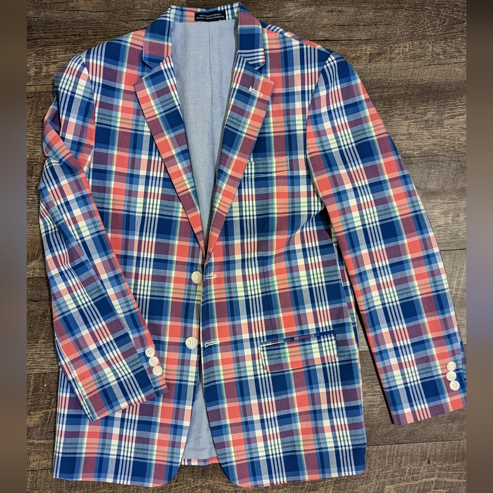 Izod Plaid Blazer